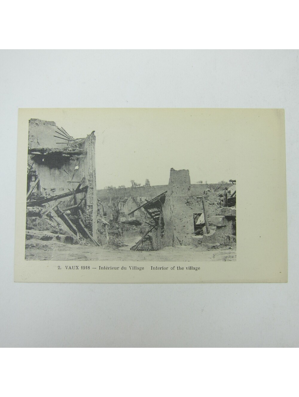 Postcard Vaux France 1918 Ruins of the Interior of the Village WWI Antique RARE